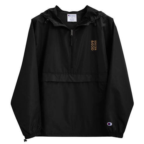 Soccer &God Vertical Zest Embroidered Champion Packable Jacket