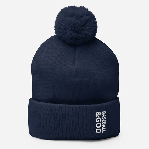 Baseball &God Pom-Pom Beanie