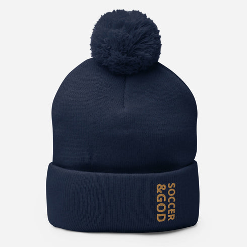 Soccer &God Zest Pom-Pom Beanie