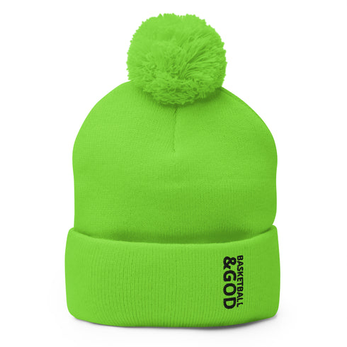 Basketball &God Onyx Pom-Pom Beanie