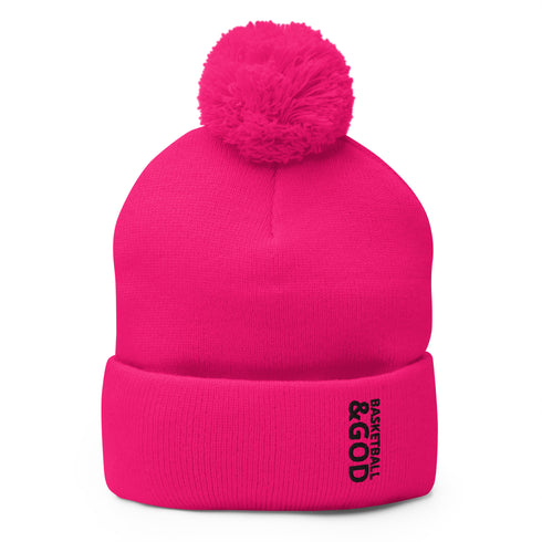 Basketball &God Onyx Pom-Pom Beanie