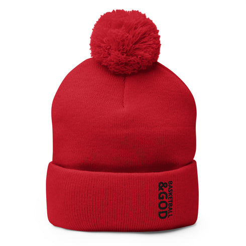 Basketball &God Onyx Pom-Pom Beanie