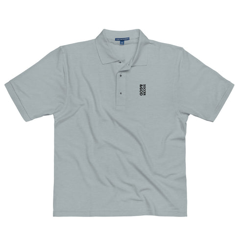 Soccer &God Vertical Onyx Men'S Premium Polo