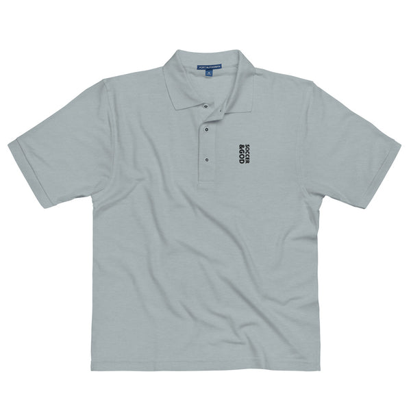 Soccer &God Vertical Onyx Men'S Premium Polo