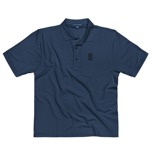 Soccer &God Vertical Onyx Men'S Premium Polo