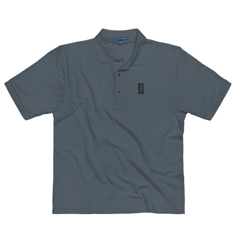 Soccer &God Vertical Onyx Men'S Premium Polo