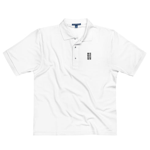 Soccer &God Vertical Onyx Men'S Premium Polo