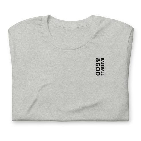 Baseball &God Vertical Onyx T-Shirt