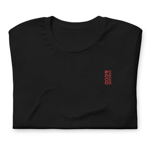 1STAR Coaches &God Vertical Crimson T-Shirt