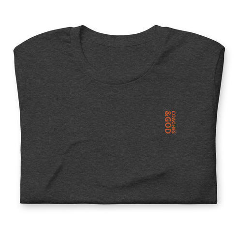 1STAR Coaches &God Vertical Orange T-Shirt