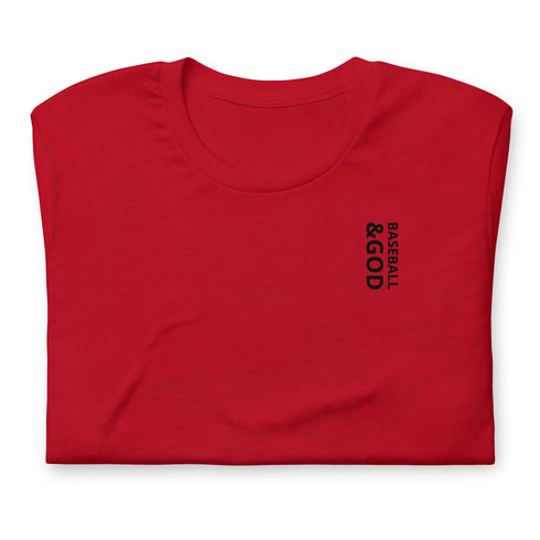 Baseball &God Vertical Onyx T-Shirt