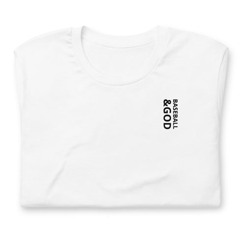 Baseball &God Vertical Onyx T-Shirt