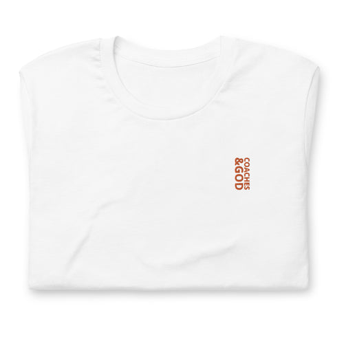 1STAR Coaches &God Vertical Orange T-Shirt