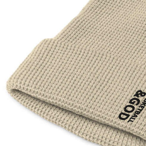 Basketball &God Vertical Onyx Waffle Beanie