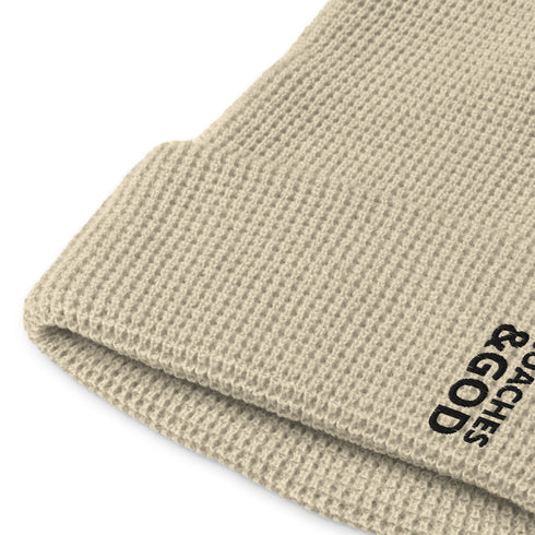 1STAR Coaches &God Vertical Onyx Waffle Beanie