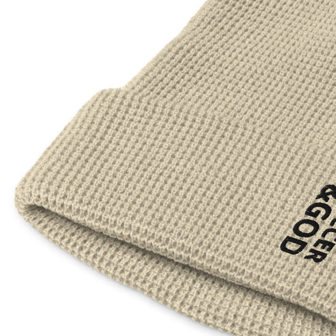 Soccer &God Vertical Onyx Waffle Beanie