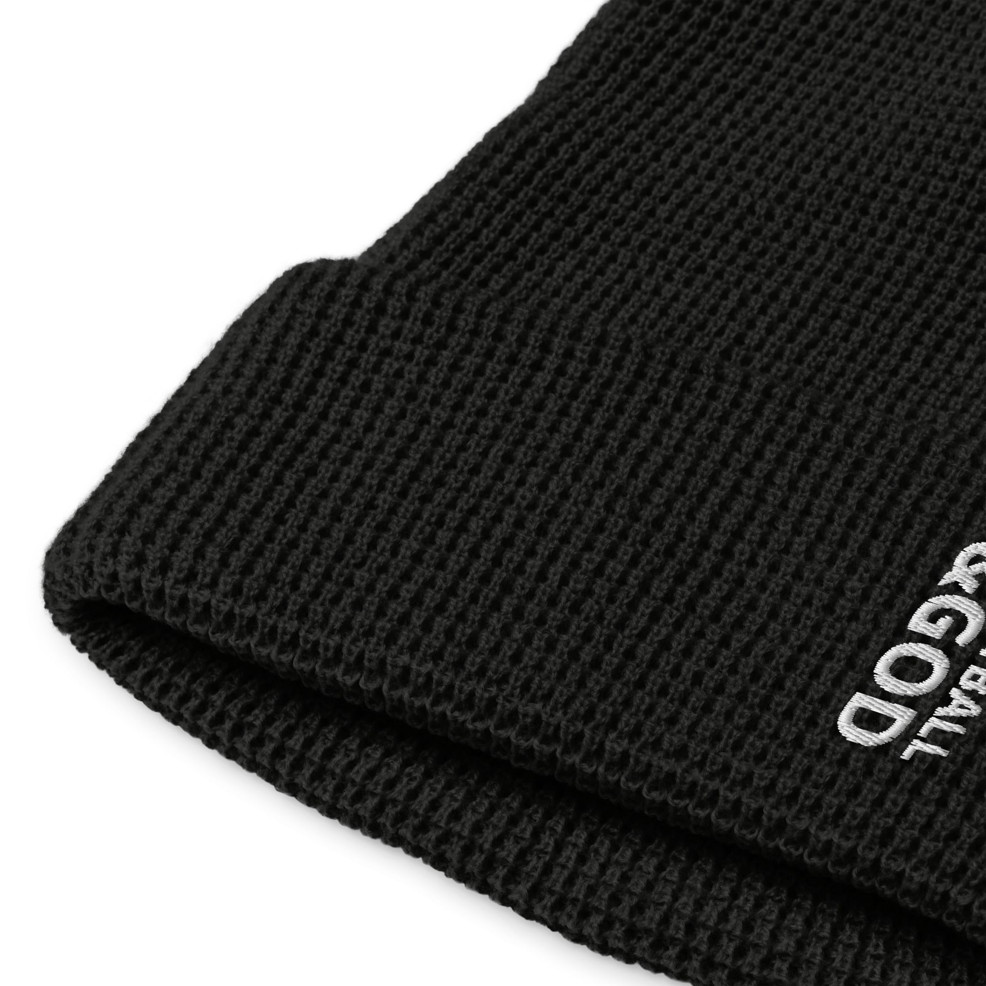 Football &God Vertical Waffle Beanie