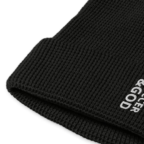 Soccer &God Vertical Waffle Beanie