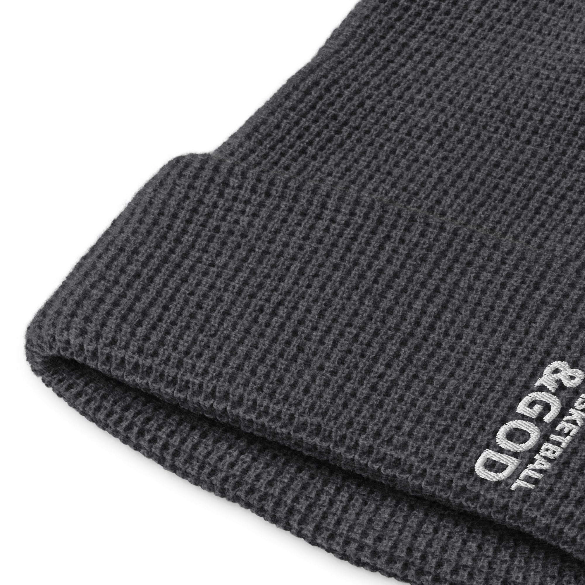 Basketball &God Vertical Waffle Beanie