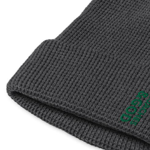 1STAR Coaches &God Vertical Evergreen Waffle Beanie