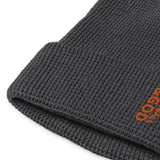 Football &God Vertical Orange Waffle Beanie