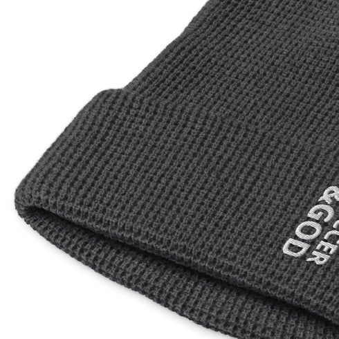 Soccer &God Vertical Waffle Beanie