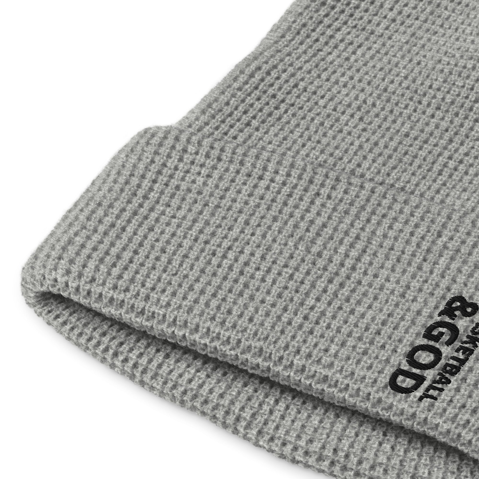 Basketball &God Vertical Onyx Waffle Beanie