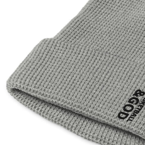 Basketball &God Vertical Onyx Waffle Beanie