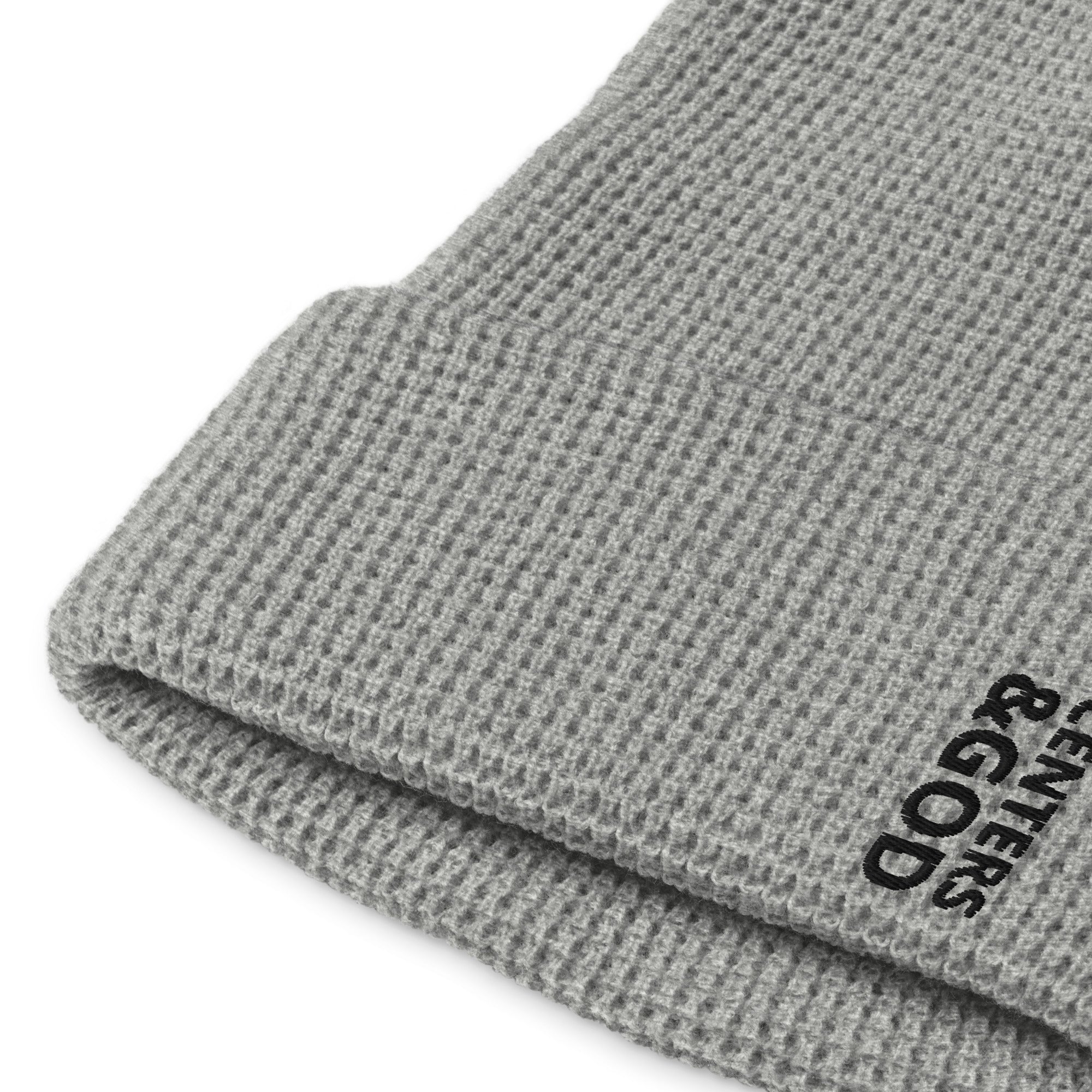 Centers &God Vertical Onyx Waffle Beanie
