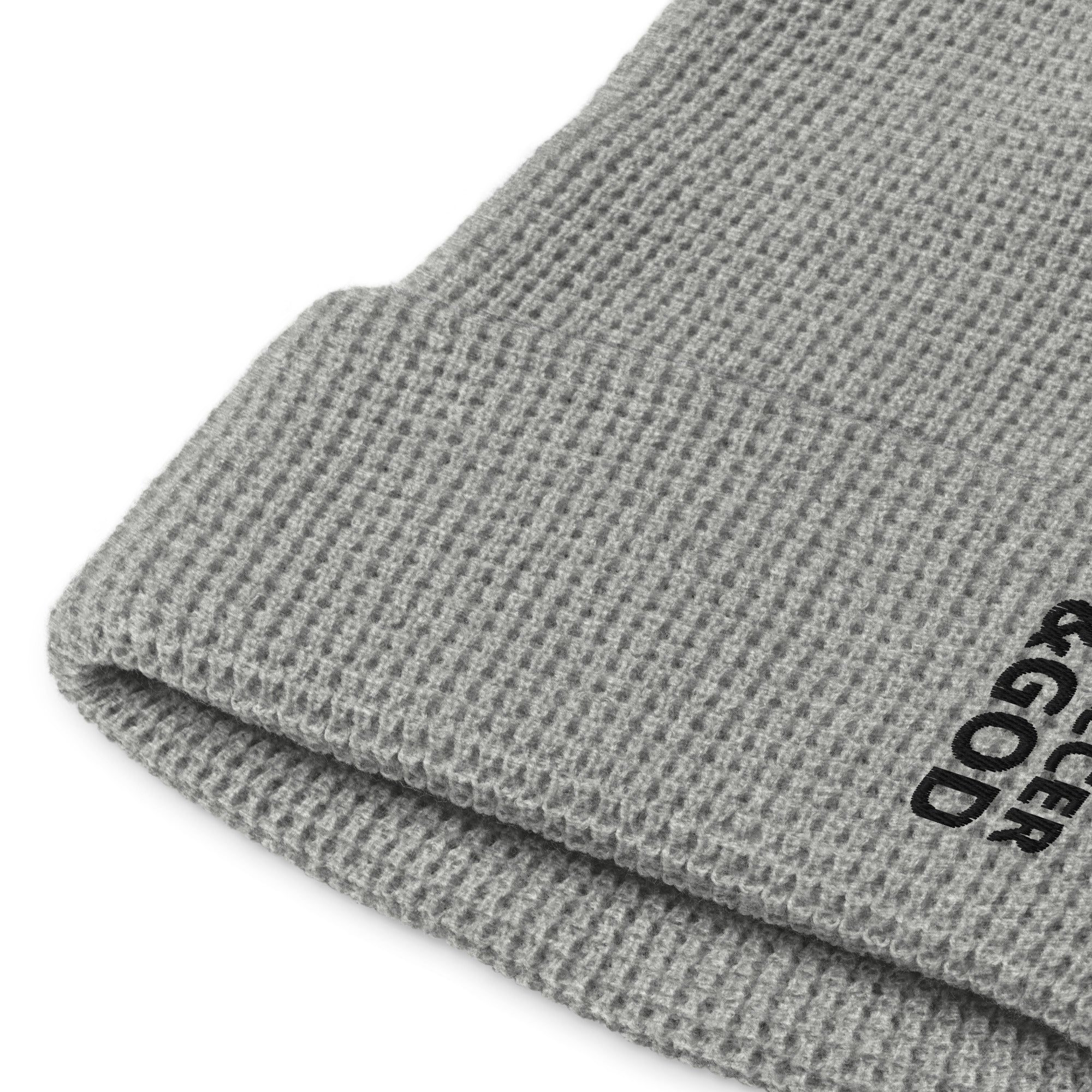 Soccer &God Vertical Onyx Waffle Beanie