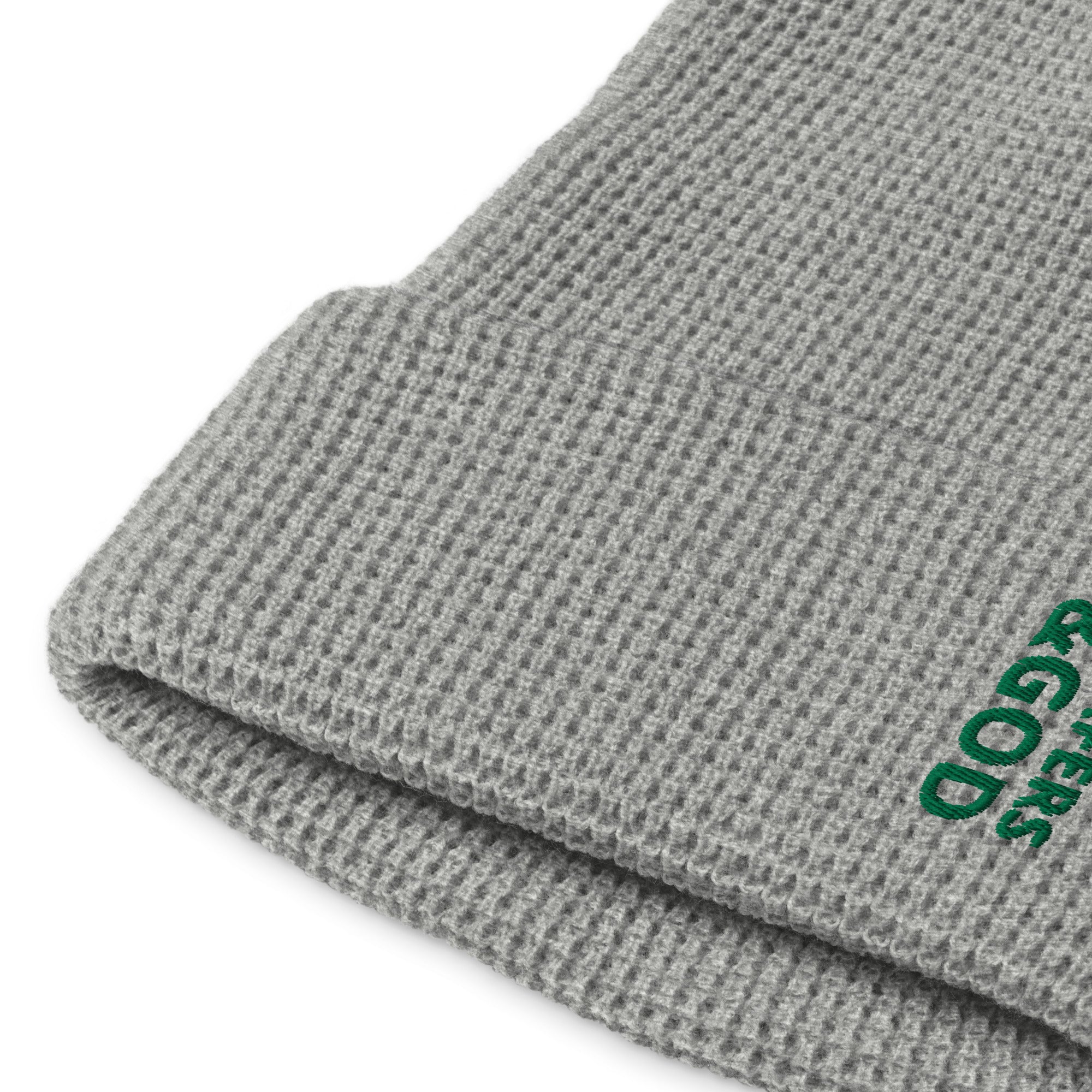 Surfers &God Vertical Evergreen Waffle Beanie