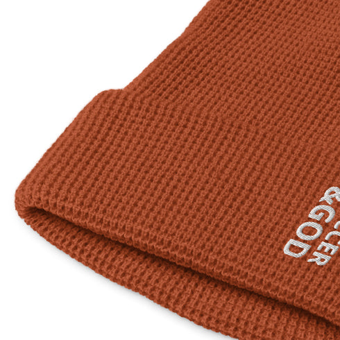 Soccer &God Vertical Waffle Beanie