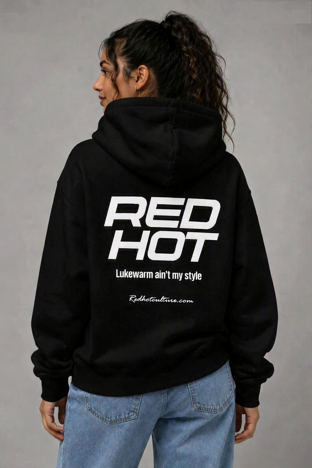Red Hot Stacked Oversized Heavyweight Hoodie