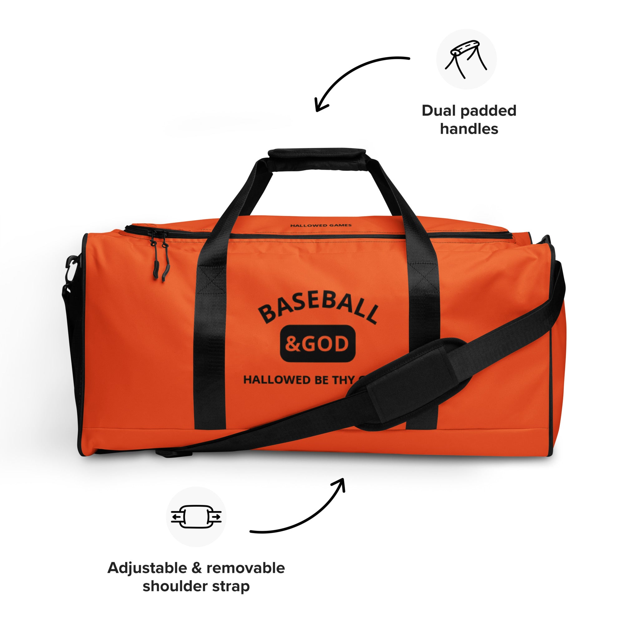Baseball &God Onyx Duffle Bag