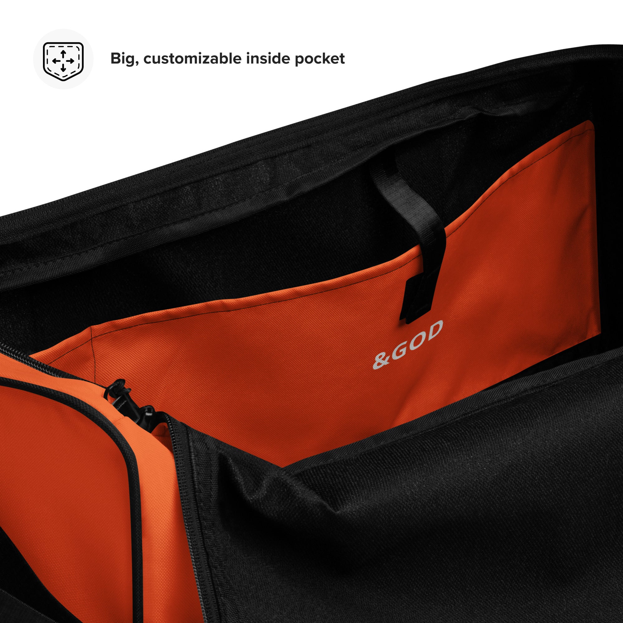 Volleyball &God Orange Duffle Bag