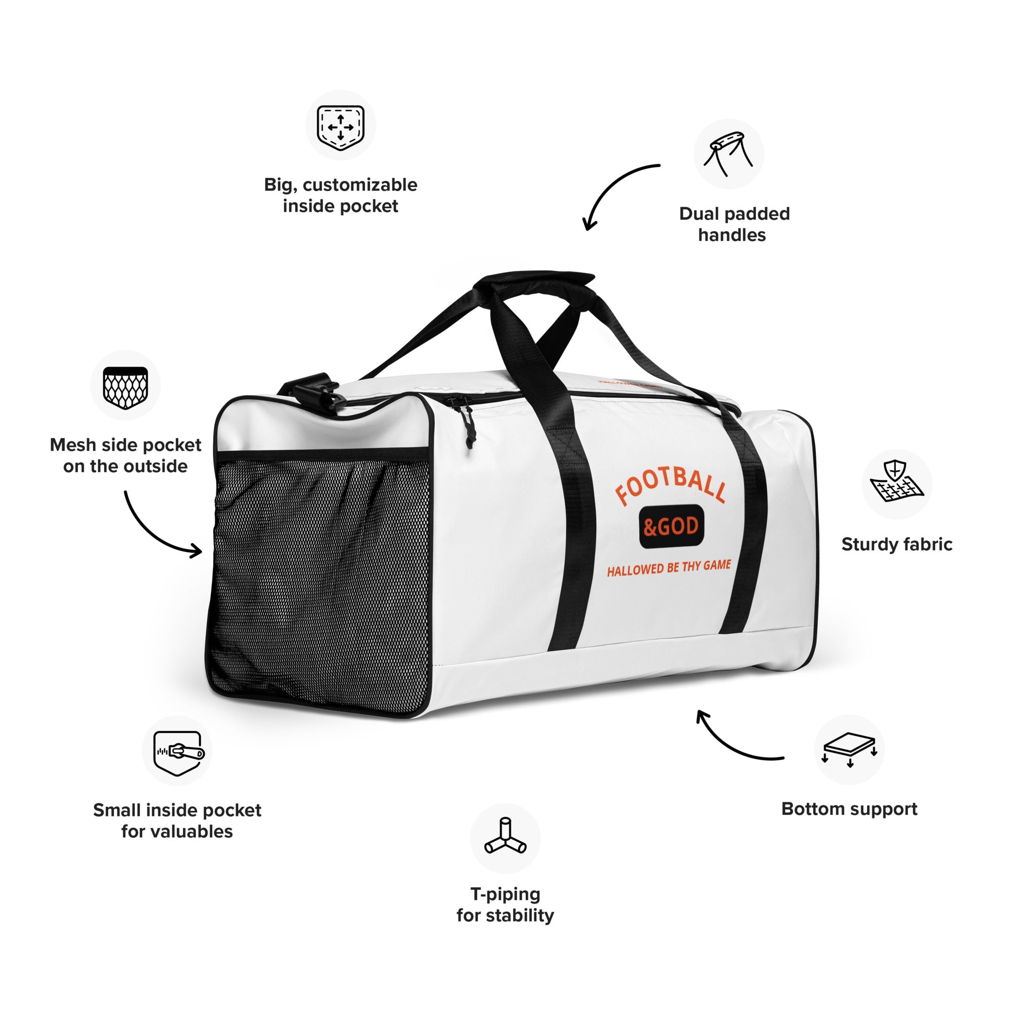 Football &God Outrageous Duffle Bag
