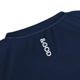 Basketball &God Navy Recycled Unisex Sports Jersey T-Shirt