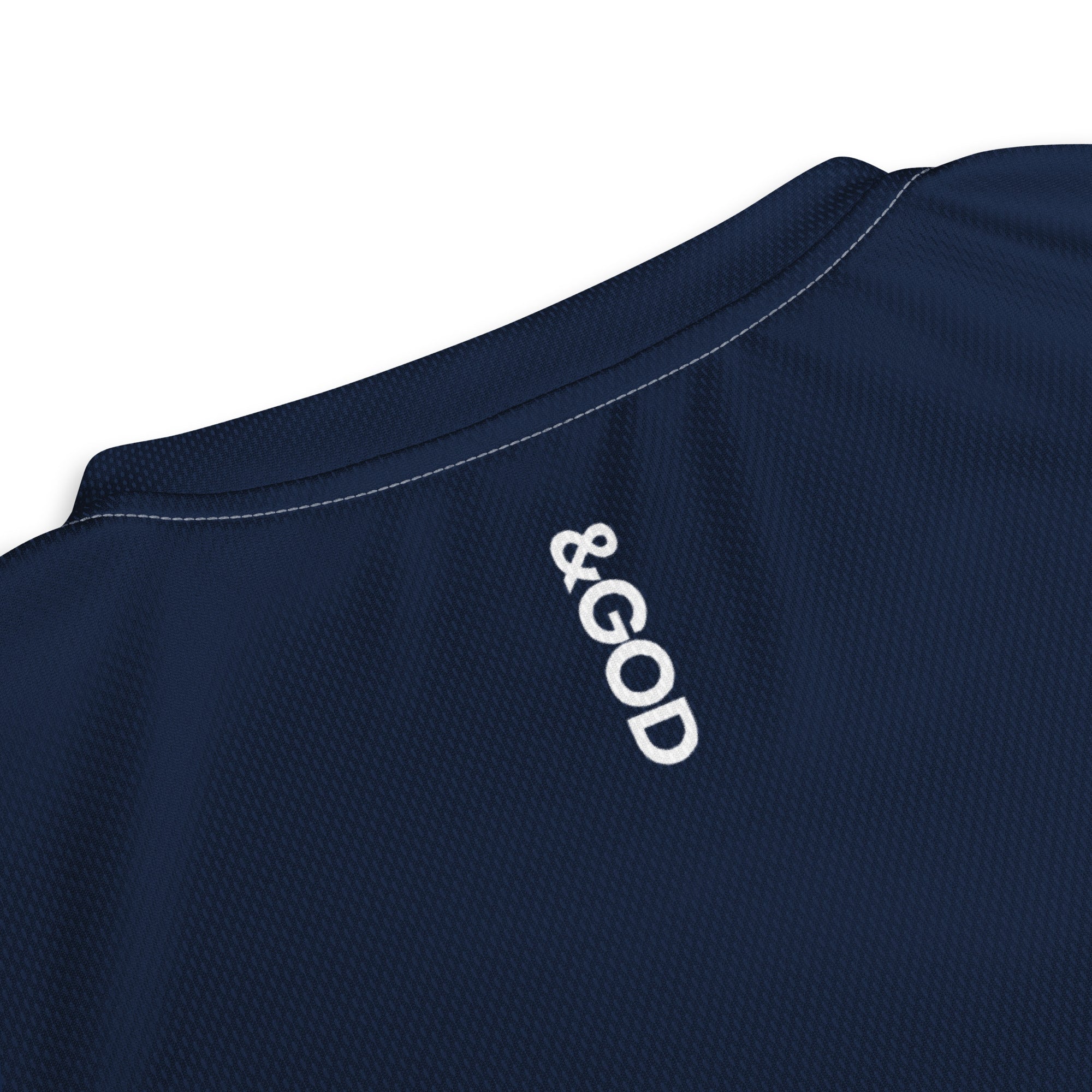 Basketball &God Navy Recycled Unisex Sports Jersey T-Shirt