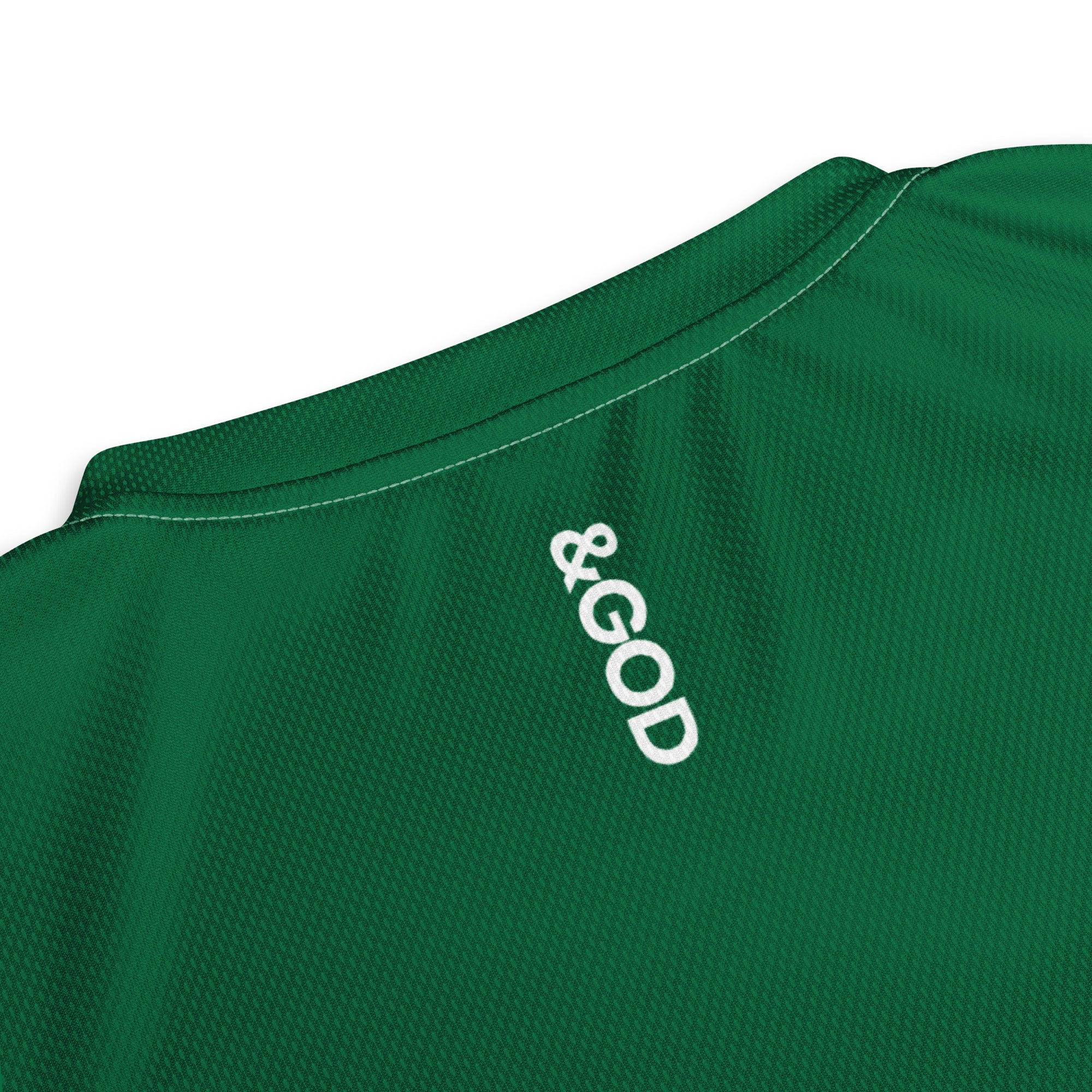 Basketball &God Emerald Recycled Unisex Sports Jersey T-Shirt
