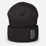 Baseball &God Smoke Cuffed Beanie