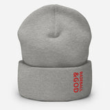 Baseball &God Crimson Cuffed Beanie