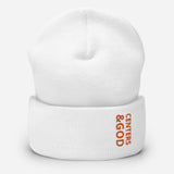Centers &God Orange Cuffed Beanie