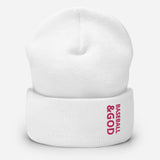 Baseball &God Flamingo Cuffed Beanie
