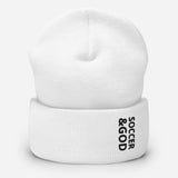 Soccer &God Onyx Cuffed Beanie