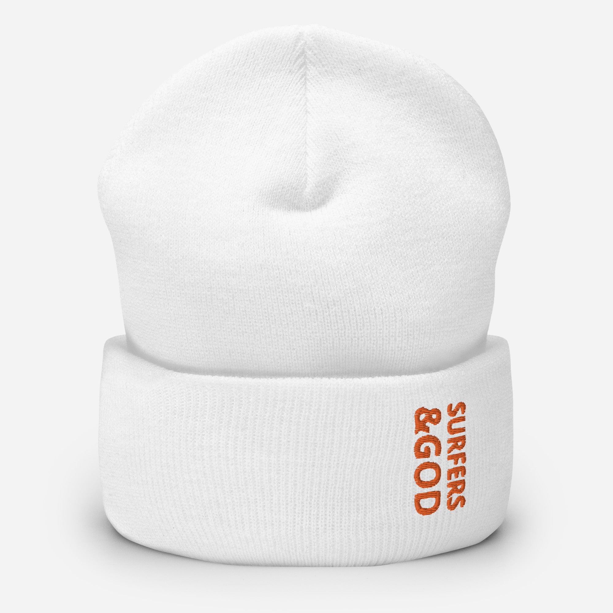 Surfers &God Orange Cuffed Beanie