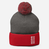 Soccer &God Pom-Pom Beanie